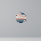 TWO HALVES Rundes Kunstregal in Schwarz