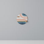 TWO HALVES Rundes Kunstregal in Eiche-Optik