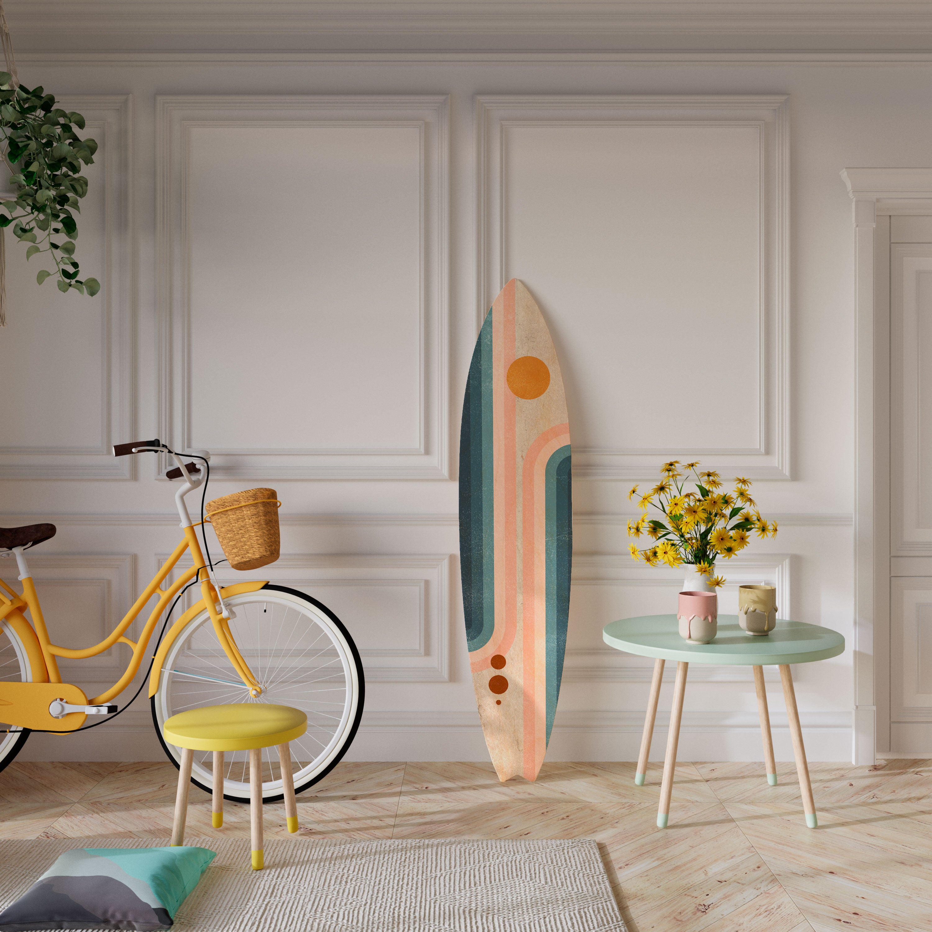 TWO HALVES Deko-Surfboard