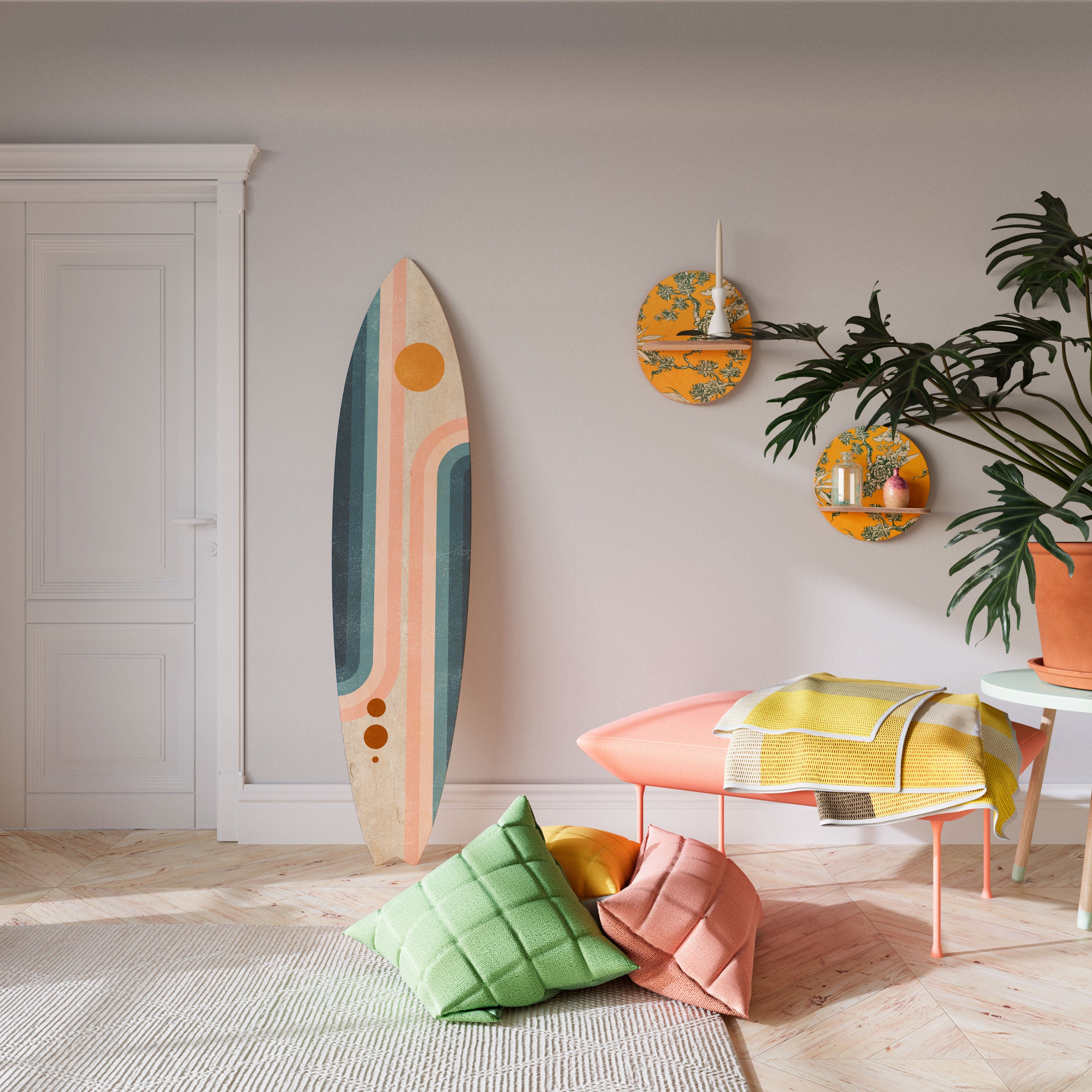 TWO HALVES Deko-Surfboard