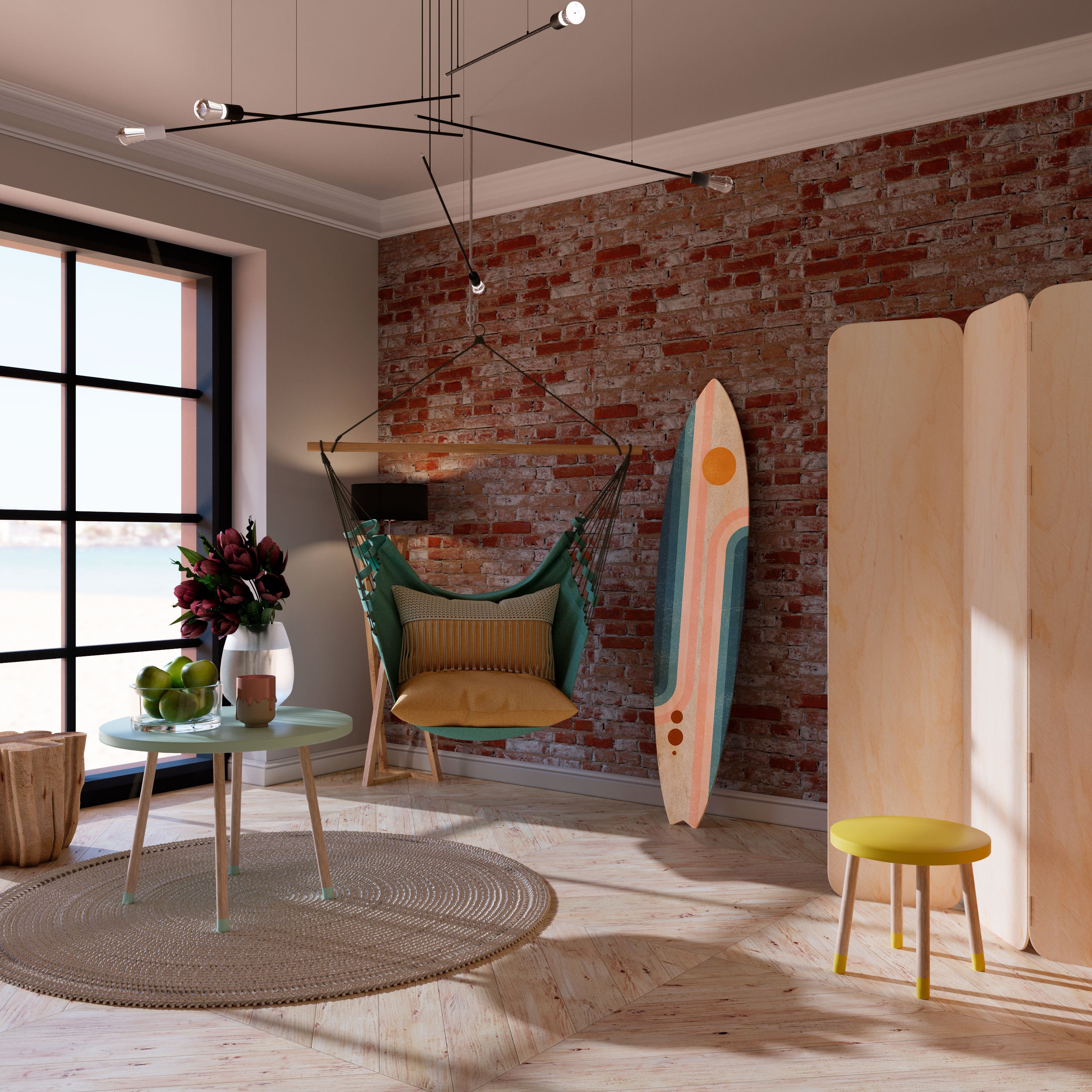 TWO HALVES Deko-Surfboard