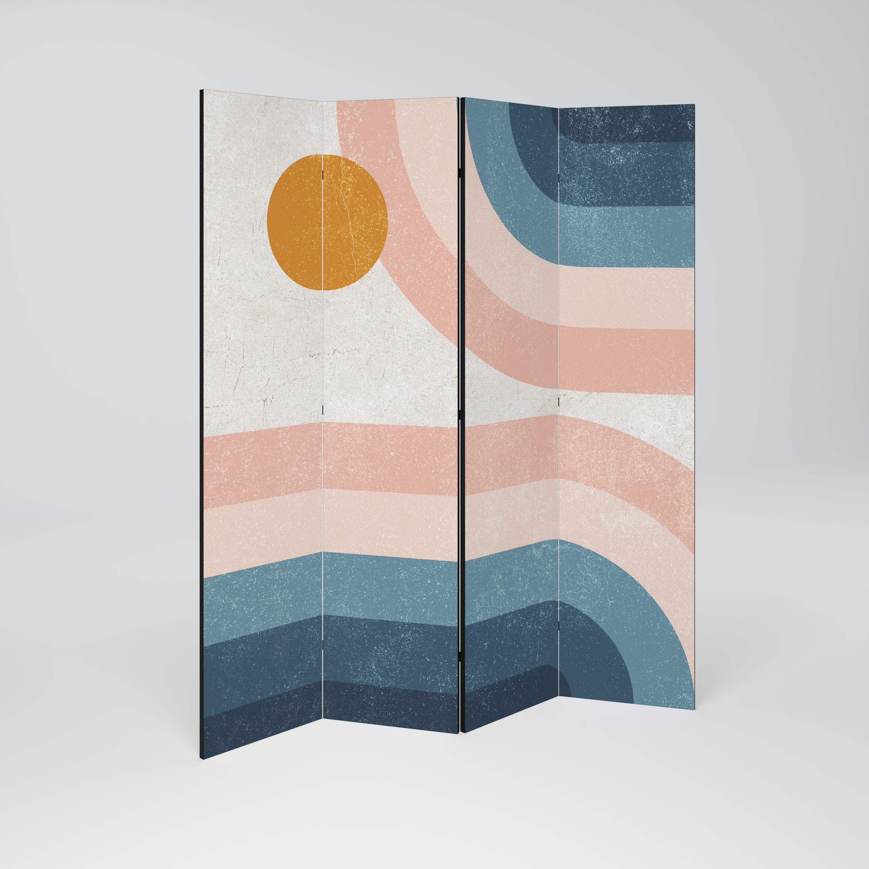 TWO HALVES Dekorativer 4-teiliger Raumteiler