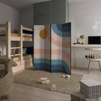 TWO HALVES Dekorativer Paravent - 4-teilig