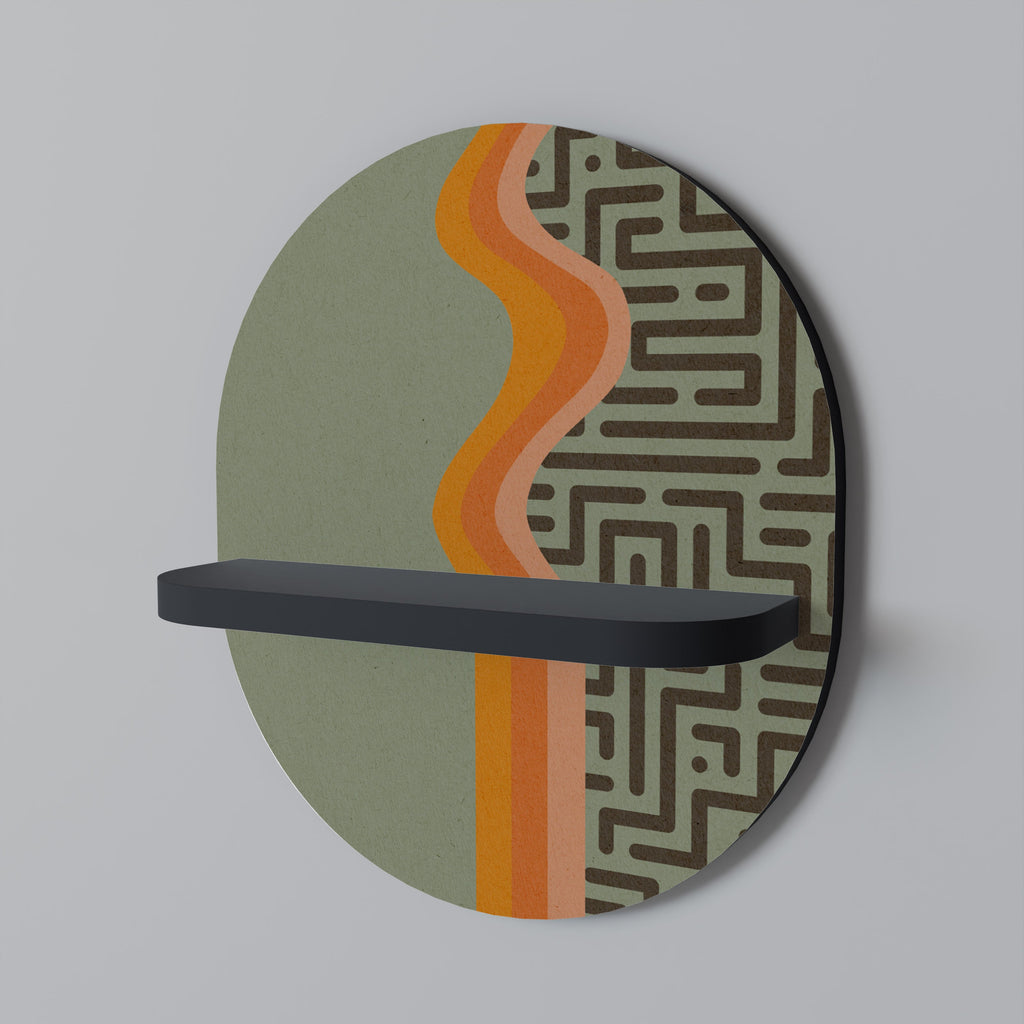 SIMPLE SOLUTIONS Ovales Kunstregal in Schwarz