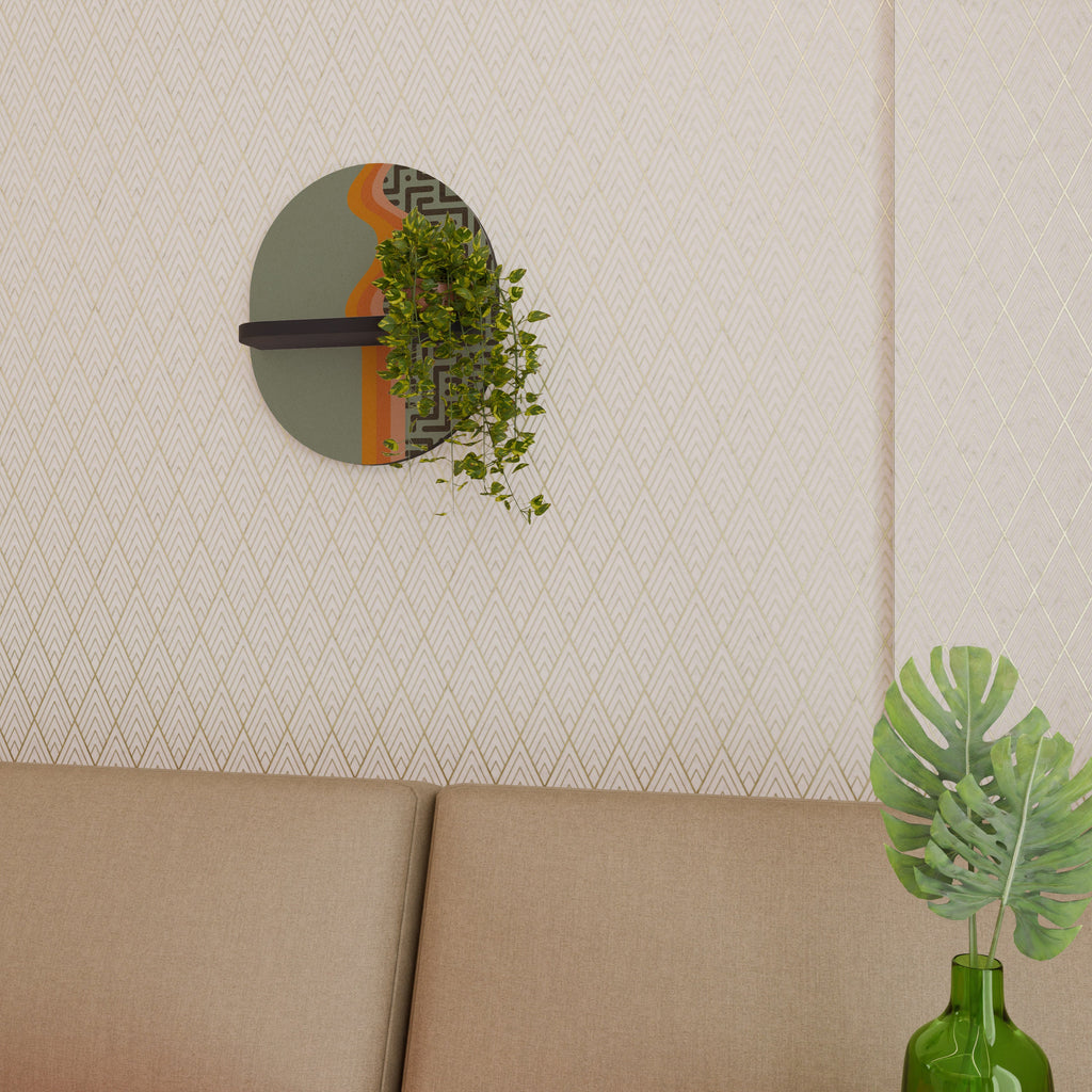 SIMPLE SOLUTIONS Ovales Kunstregal in Schwarz