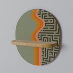 SIMPLE SOLUTIONS Ovales Kunstregal in Eiche-Optik