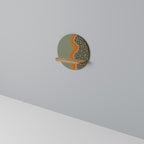 SIMPLE SOLUTIONS Rundes Kunstregal in Eiche-Optik