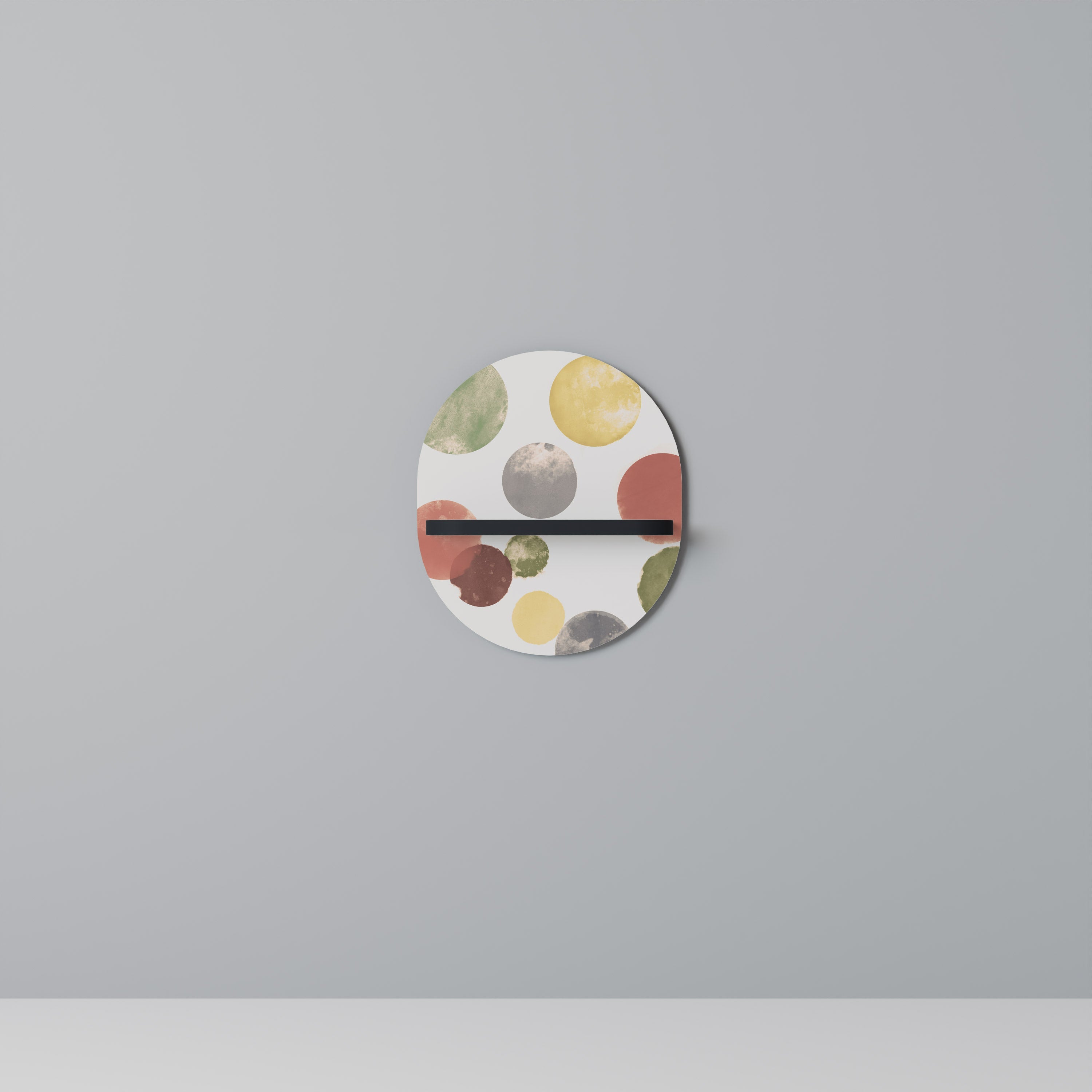 FLEETING HAPPINESS Ovales Kunstregal in Schwarz