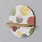 FLEETING HAPPINESS Ovales Kunstregal in Eiche-Optik