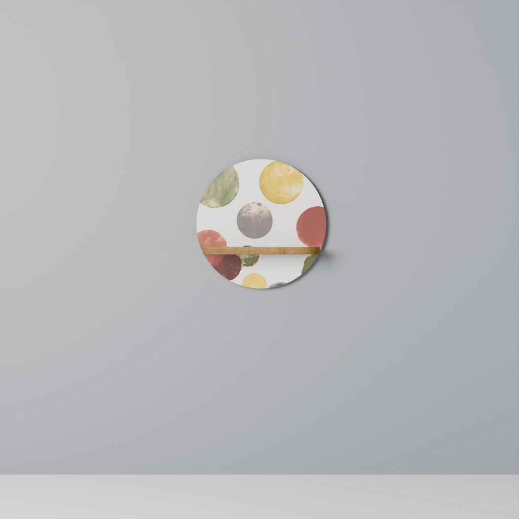 FLEETING HAPPINESS Rundes Kunstregal in Eiche-Optik