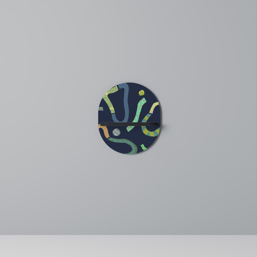 CONTRAST DANCE Ovales Kunstregal in Schwarz