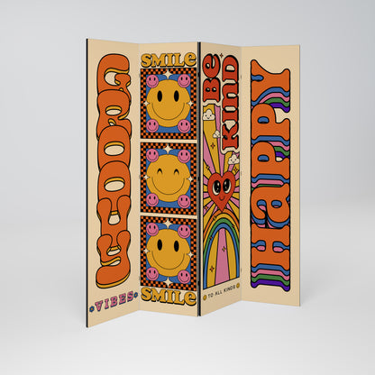 GROOVY POSTERS 4-teiliger Paravent
