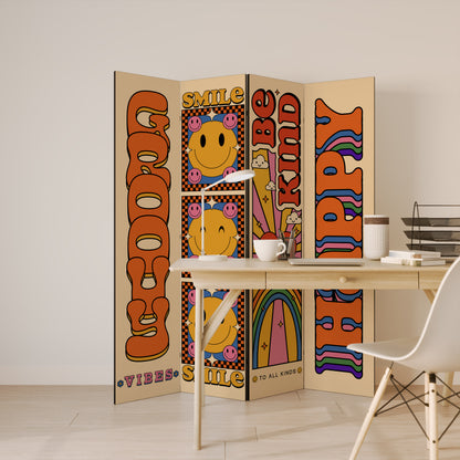 GROOVY POSTERS 4-teiliger Paravent