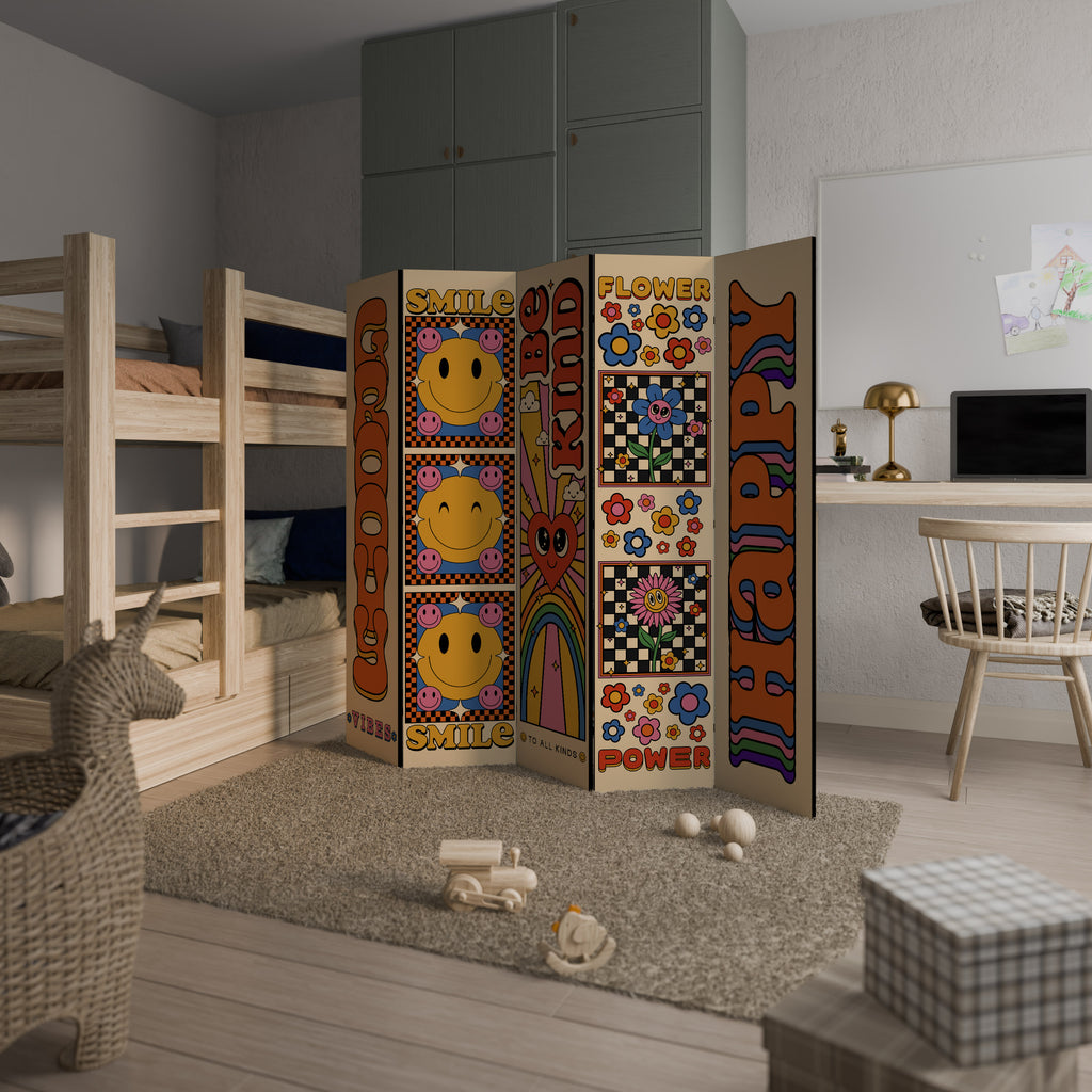 GROOVY POSTERS 5-teiliger Paravent