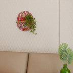 ROCKING LOVE Ovales Kunstregal in Eiche-Optik