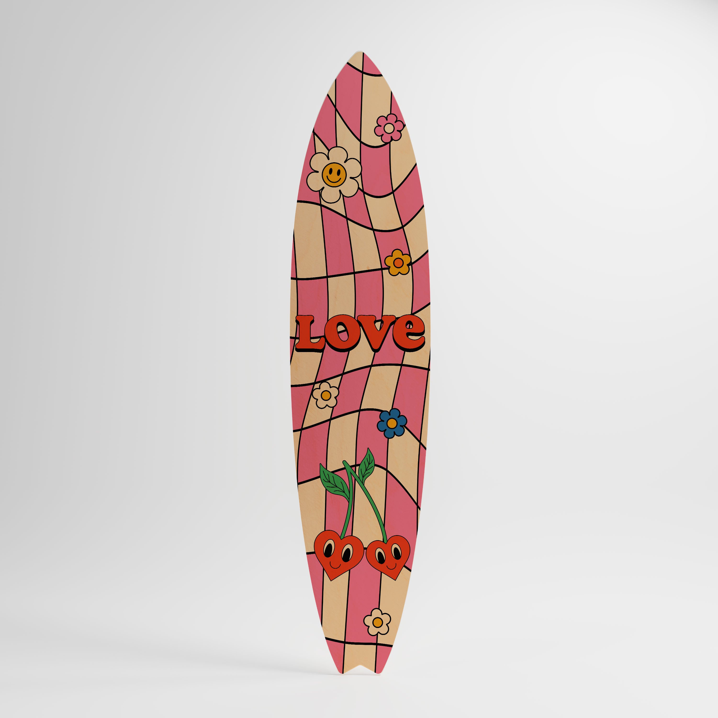 ROCKING LOVE Deko-Surfboard