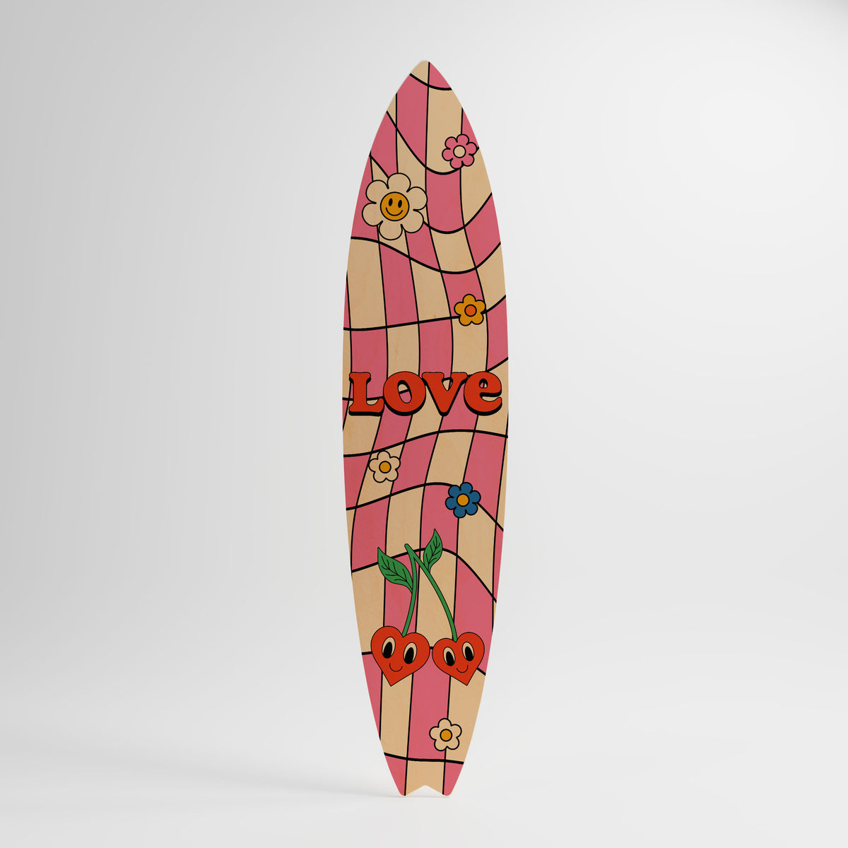ROCKING LOVE Deko-Surfboard