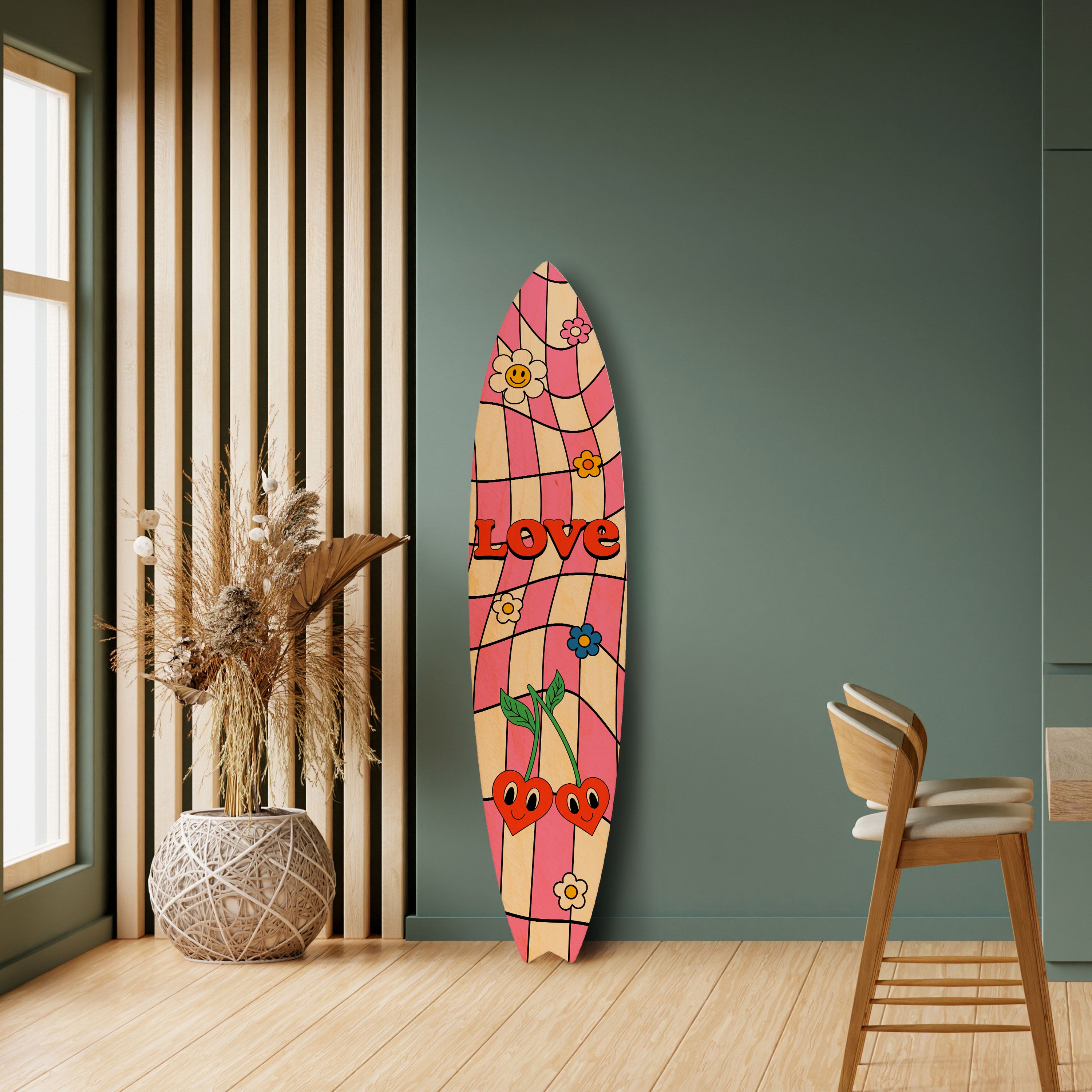 ROCKING LOVE Deko-Surfboard