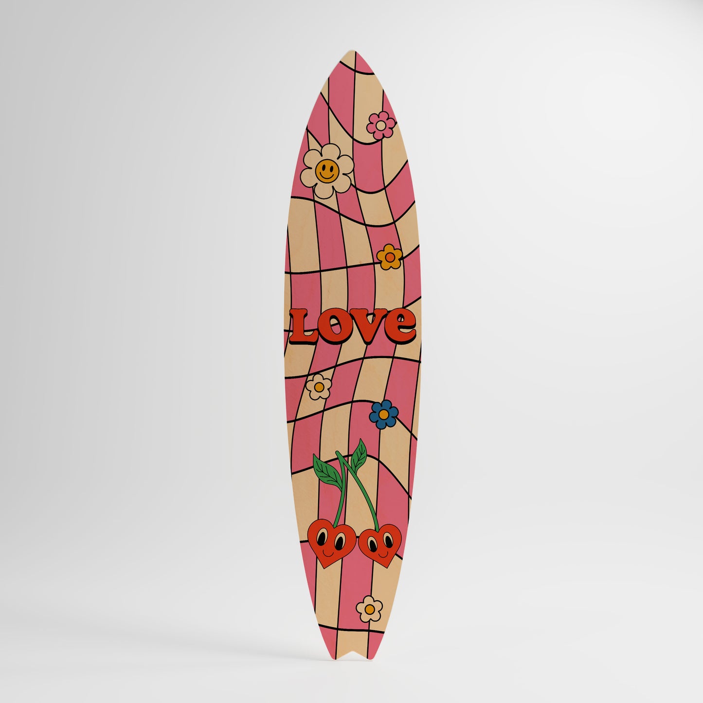 ROCKING LOVE Deko-Surfboard