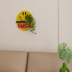 KEEP SMILING Ovales Kunstregal in Schwarz