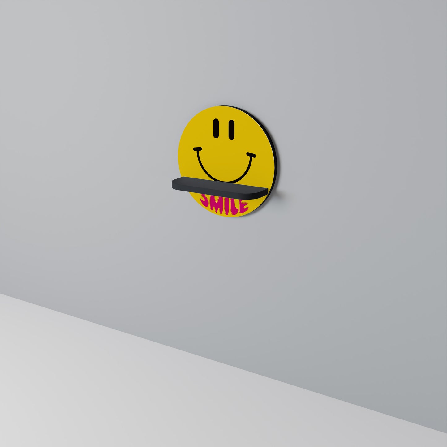 KEEP SMILING Dekoratives Wandregal