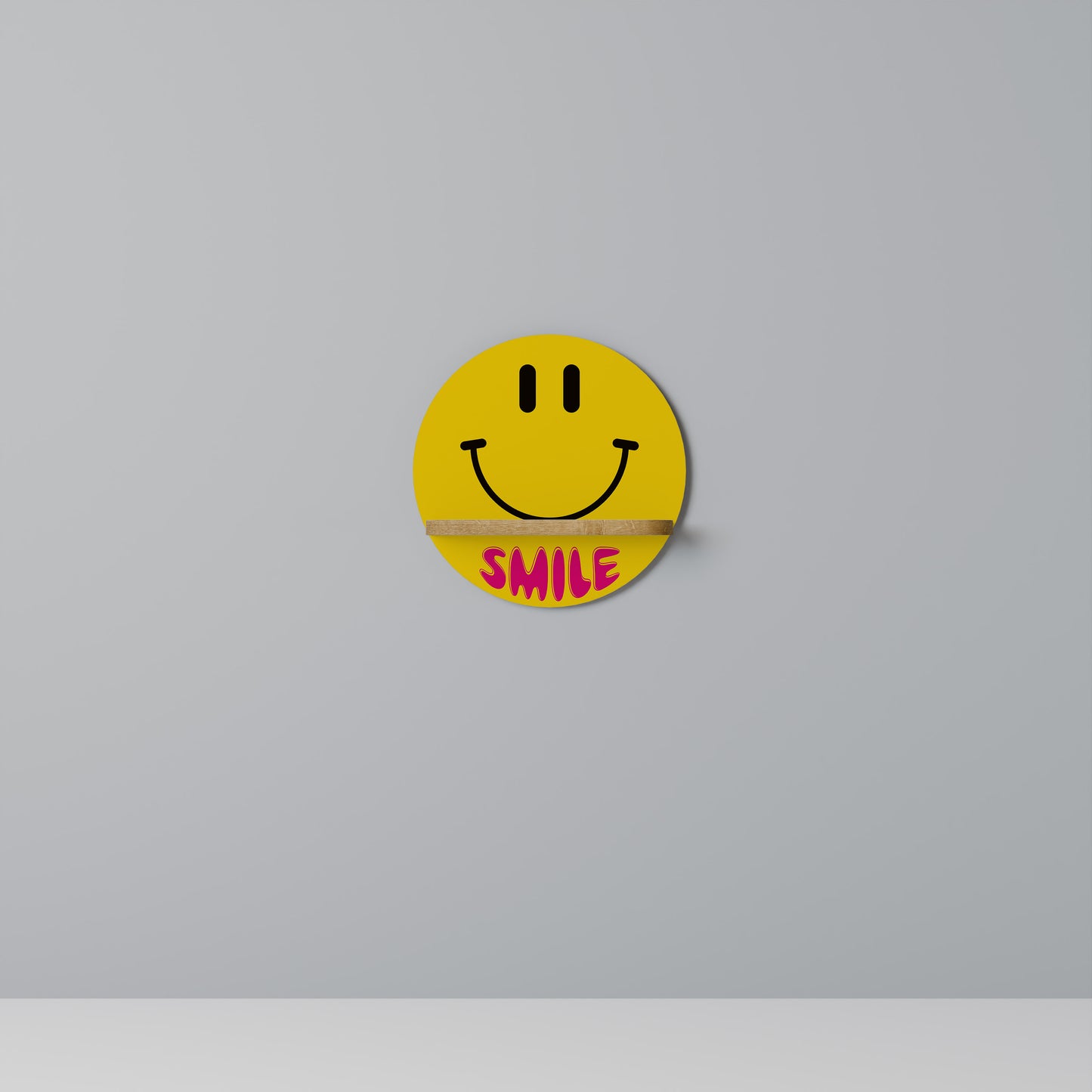 KEEP SMILING Dekoratives Wandregal