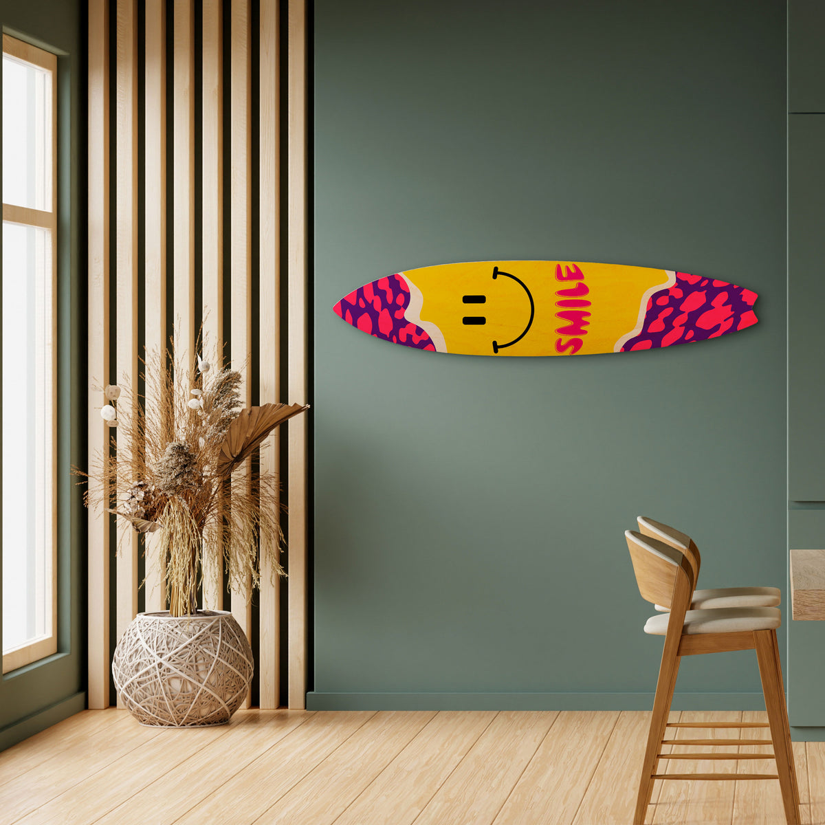KEEP SMILING Deko-Surfboard