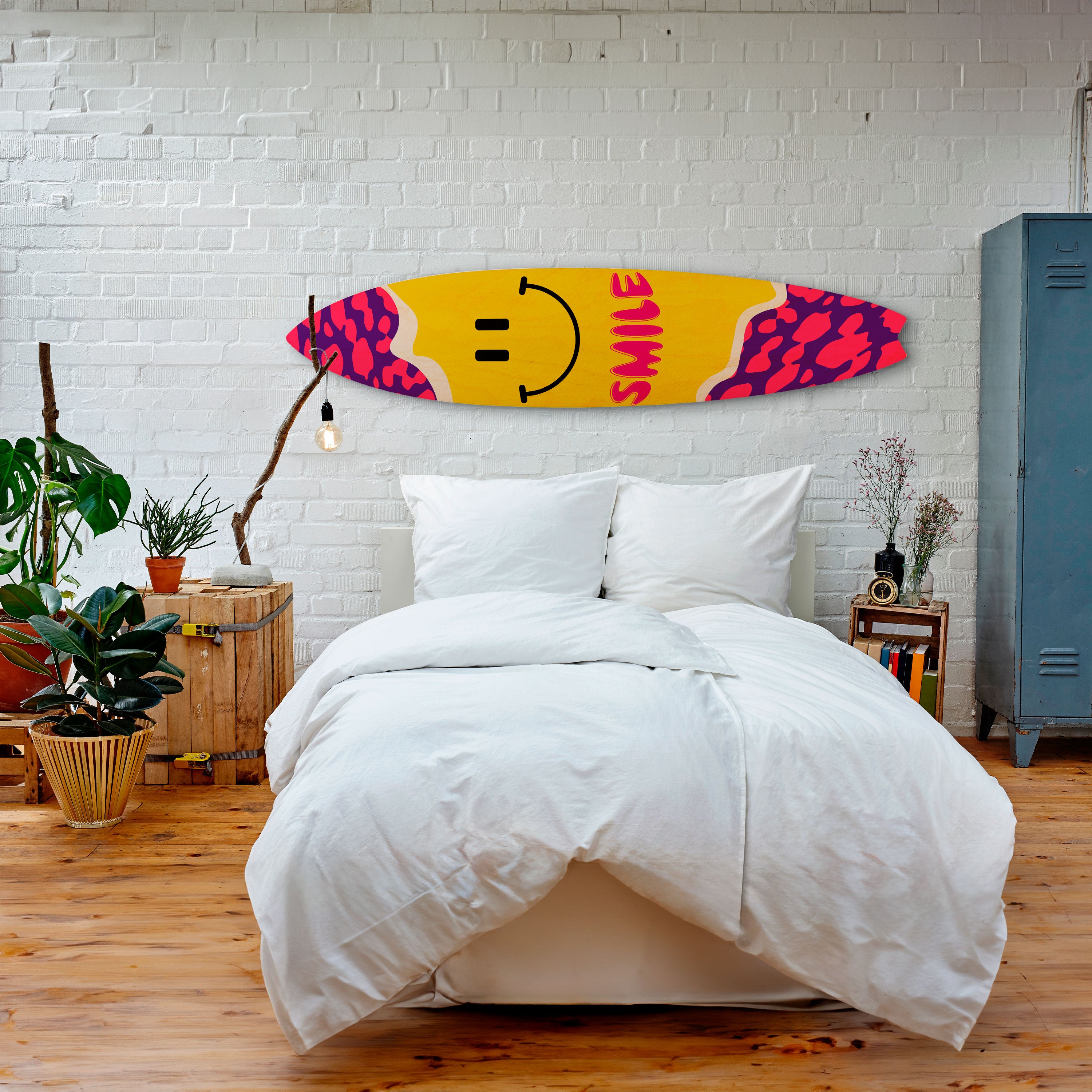 KEEP SMILING Deko-Surfboard