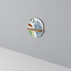 BOTANICAL HURRICANE Ovales Kunstregal in Eiche-Optik