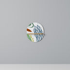 BOTANICAL HURRICANE Ovales Kunstregal in Eiche-Optik