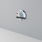 BOTANICAL HURRICANE Rundes Kunstregal in Schwarz