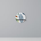 BOTANICAL HURRICANE Rundes Kunstregal in Schwarz