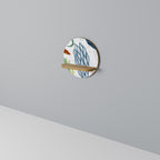 BOTANICAL HURRICANE Rundes Kunstregal in Eiche-Optik