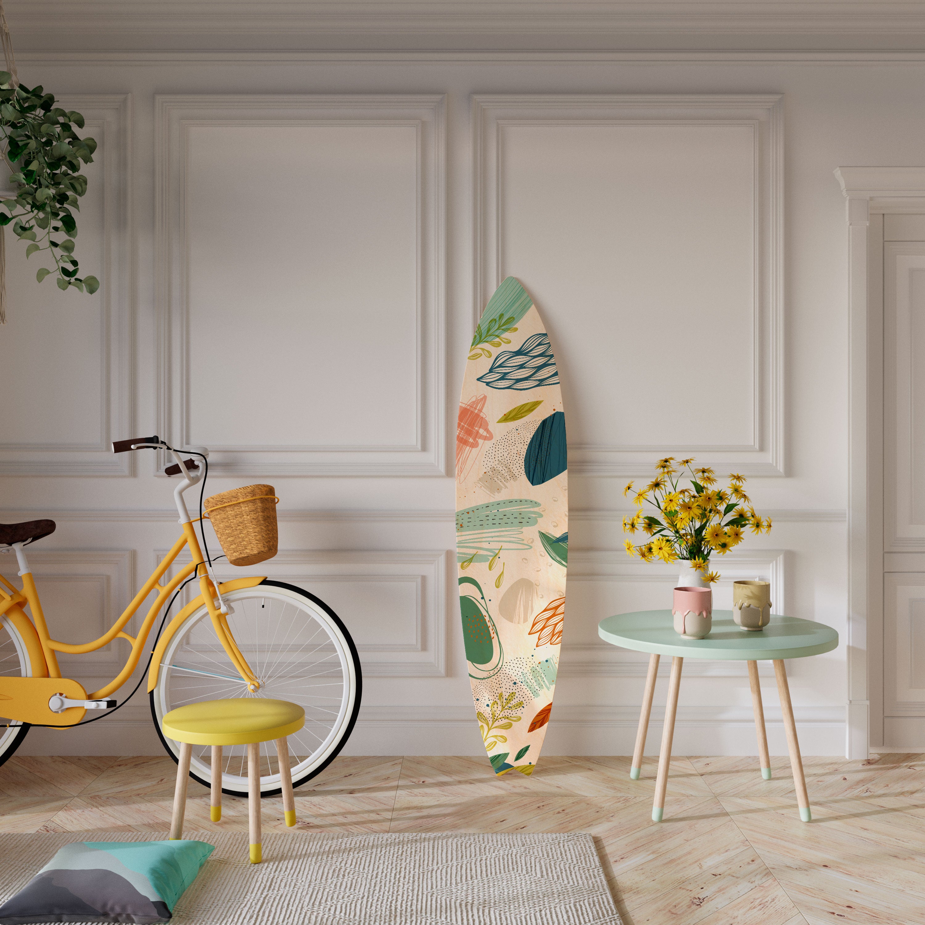 BOTANICAL HURRICANE Deko-Surfboard