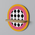 TEARS IN HEAVEN Ovales Kunstregal in Eiche-Optik