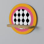 TEARS IN HEAVEN Rundes Kunstregal in Eiche-Optik