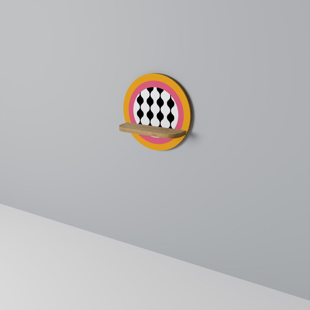 TEARS IN HEAVEN Rundes Kunstregal in Eiche-Optik