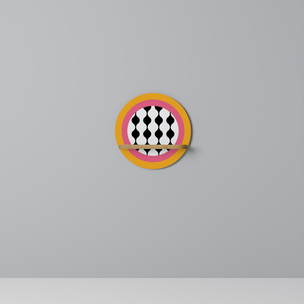 TEARS IN HEAVEN Rundes Kunstregal in Eiche-Optik