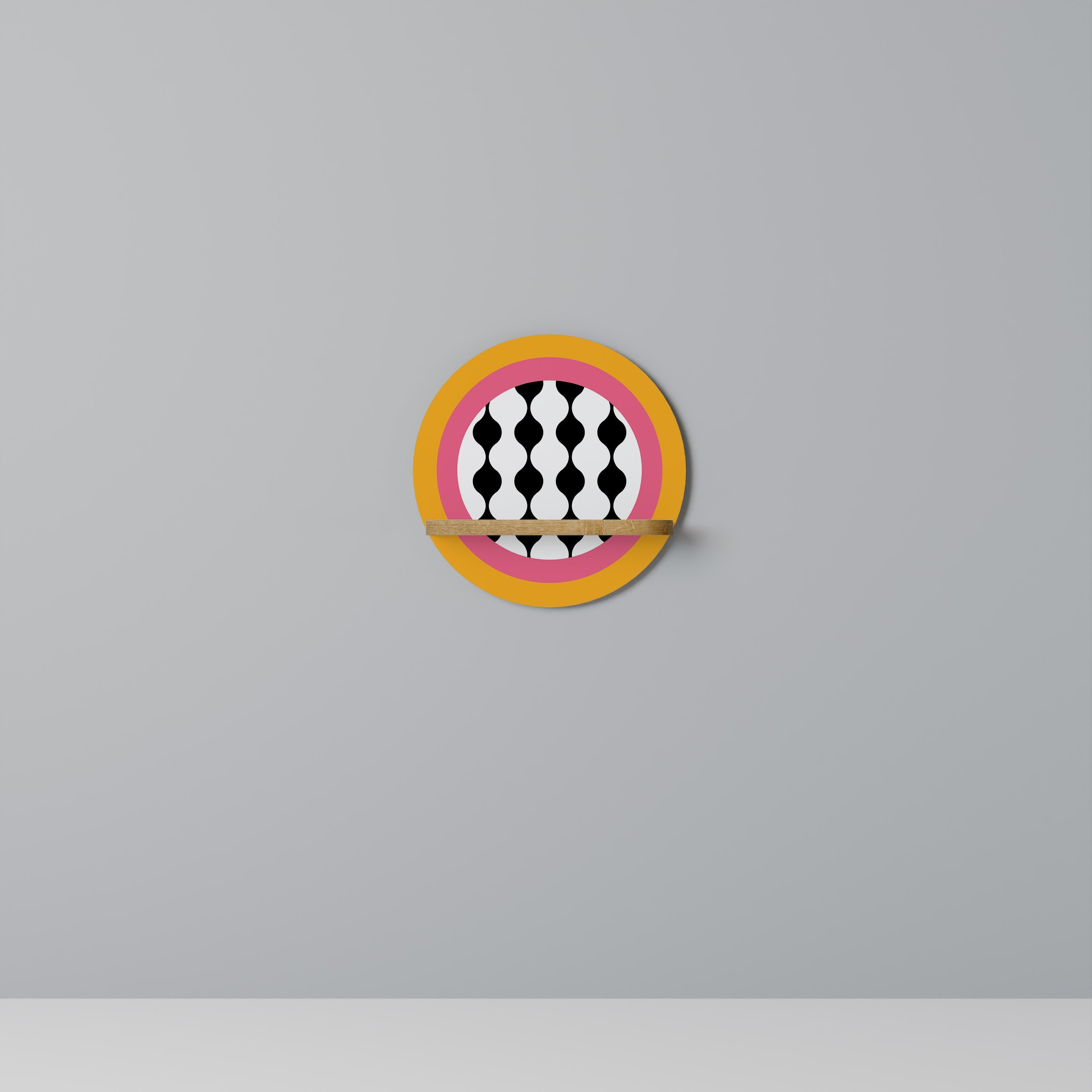 TEARS IN HEAVEN Rundes Kunstregal in Eiche-Optik