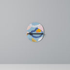 DREAMY SWIRLS Ovales Kunstregal in Schwarz