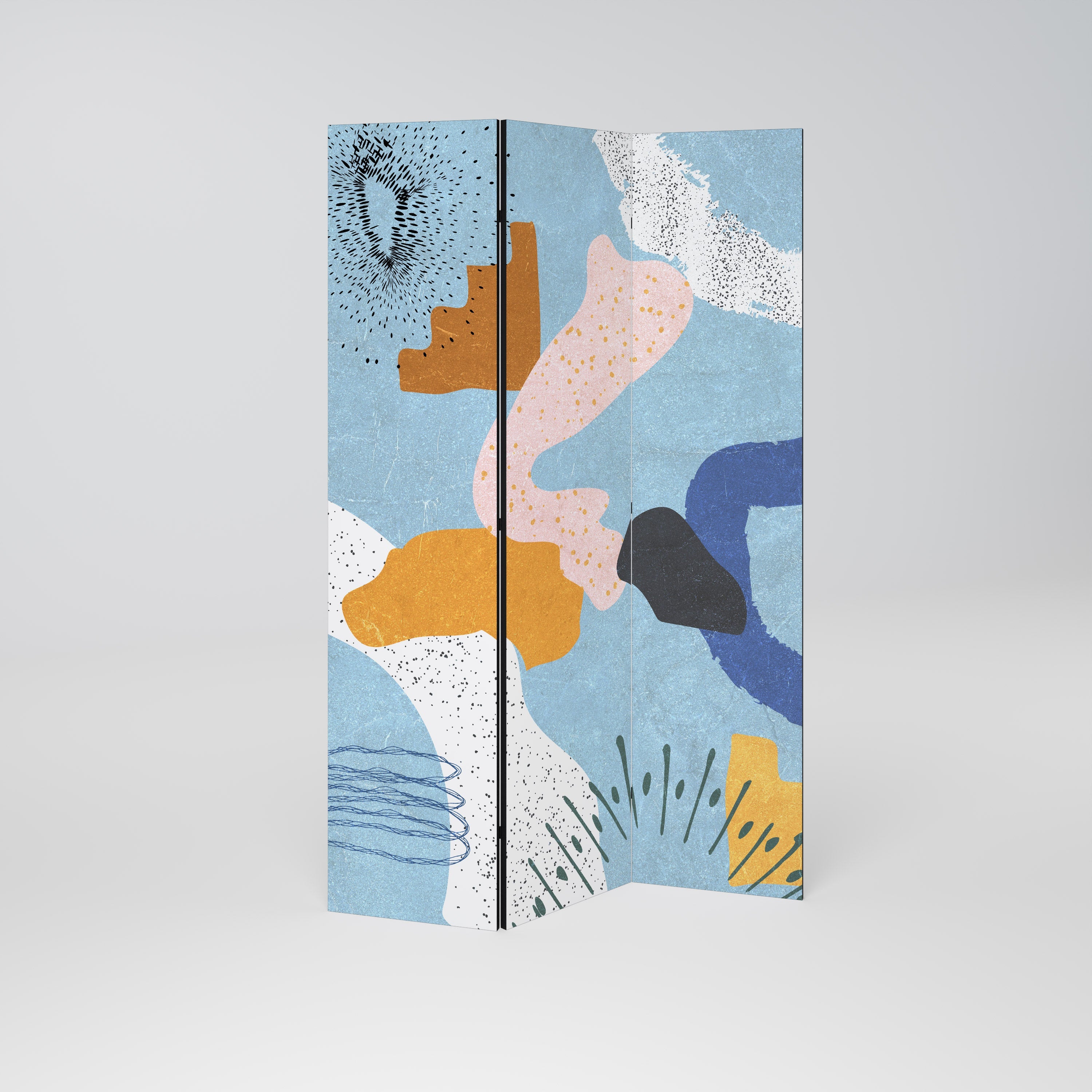 DREAMY SWIRLS Dekorativer 3-teiliger Raumteiler