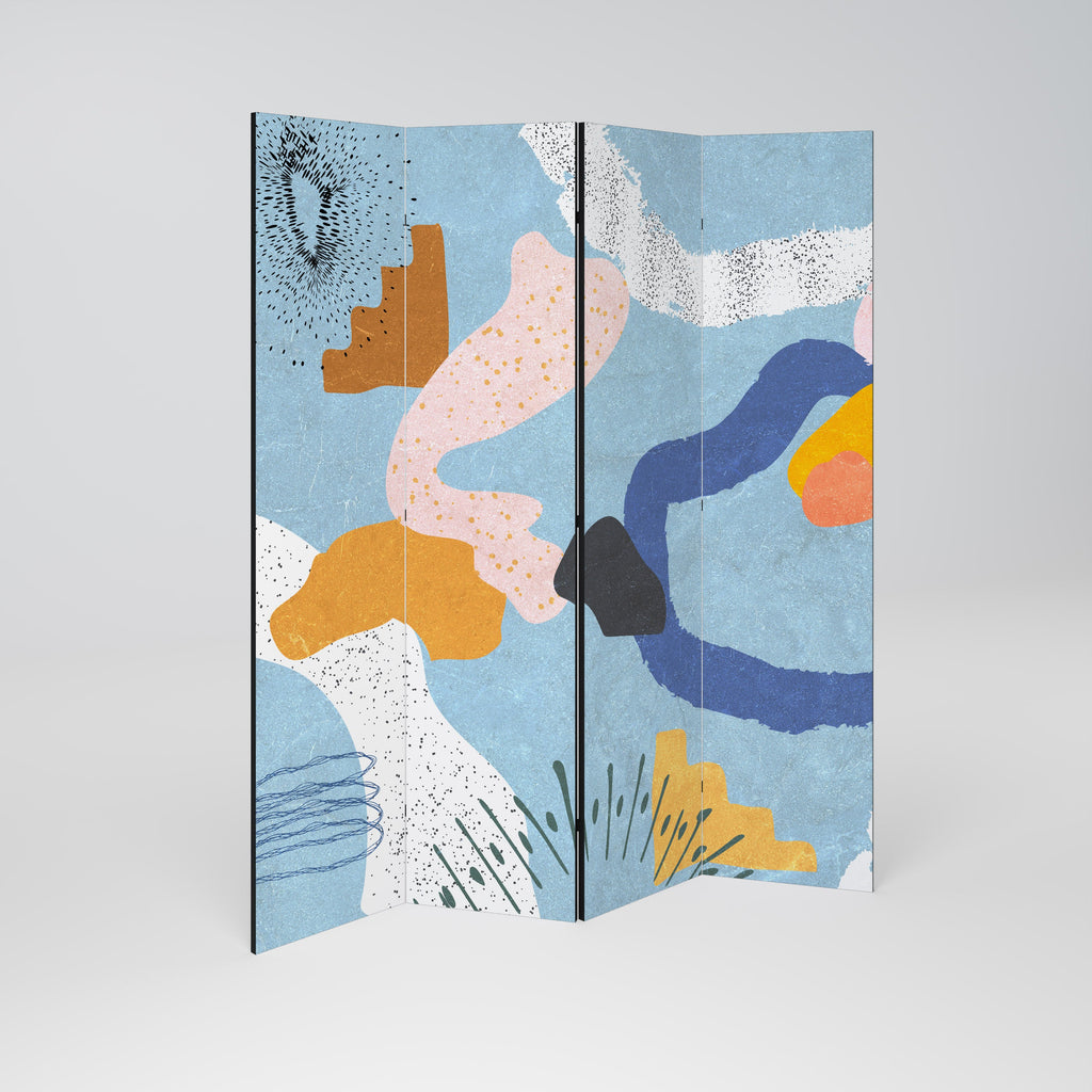 DREAMY SWIRLS Dekorativer 4-teiliger Raumteiler