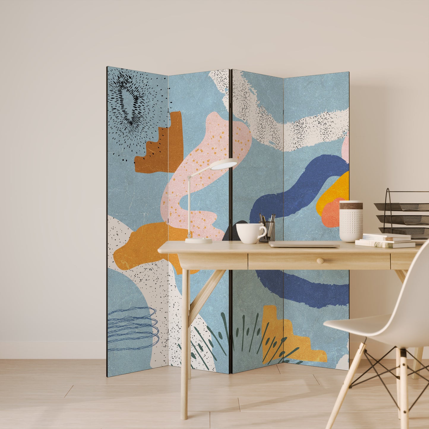 DREAMY SWIRLS 4-teiliger Paravent