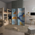 DREAMY SWIRLS Dekorativer Paravent - 4-teilig