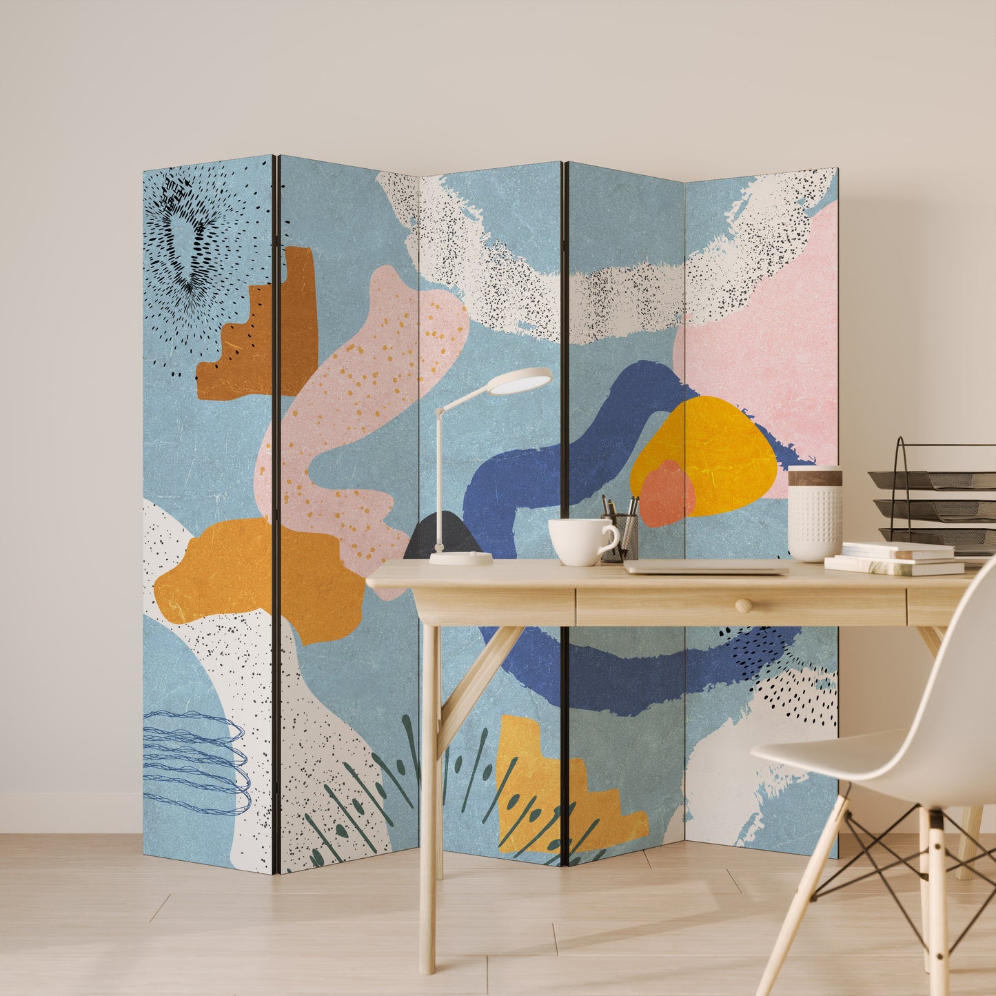 DREAMY SWIRLS 5-teiliger Paravent
