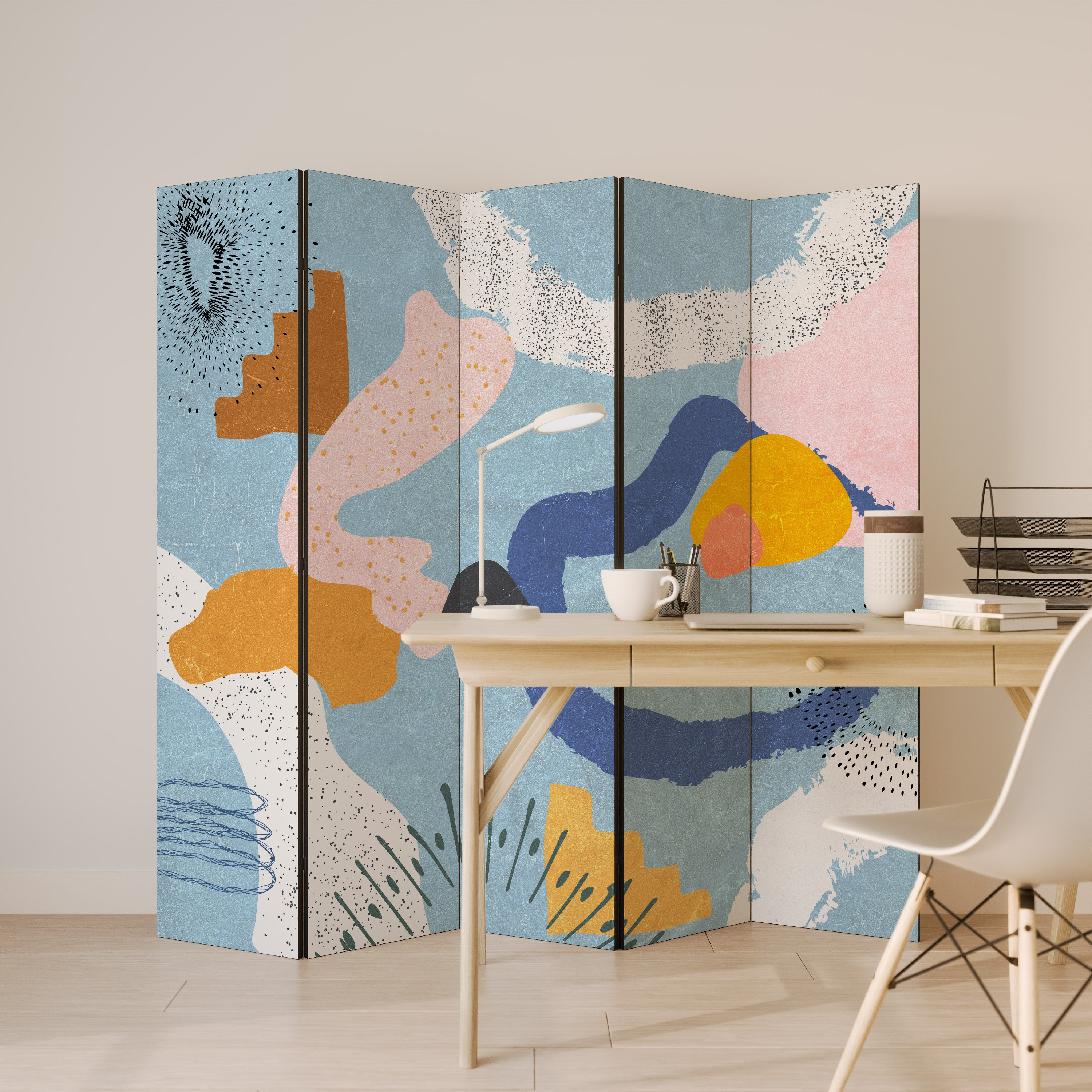 DREAMY SWIRLS 5-Panel Room Divider