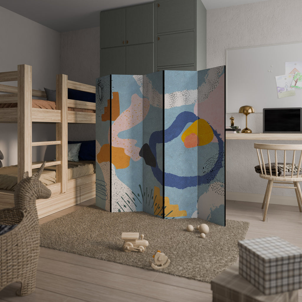 DREAMY SWIRLS Decorative 5-Panel Room Divider