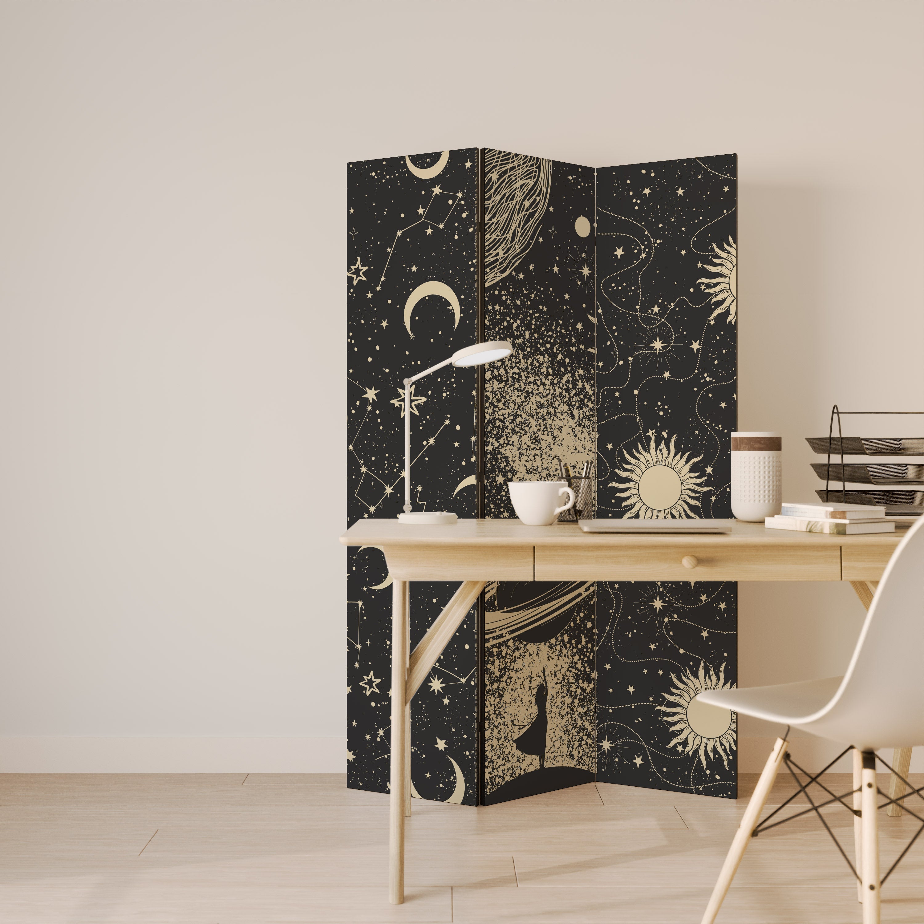 BRILLIANT UNIVERSE Dekorativer 3-teiliger Raumteiler