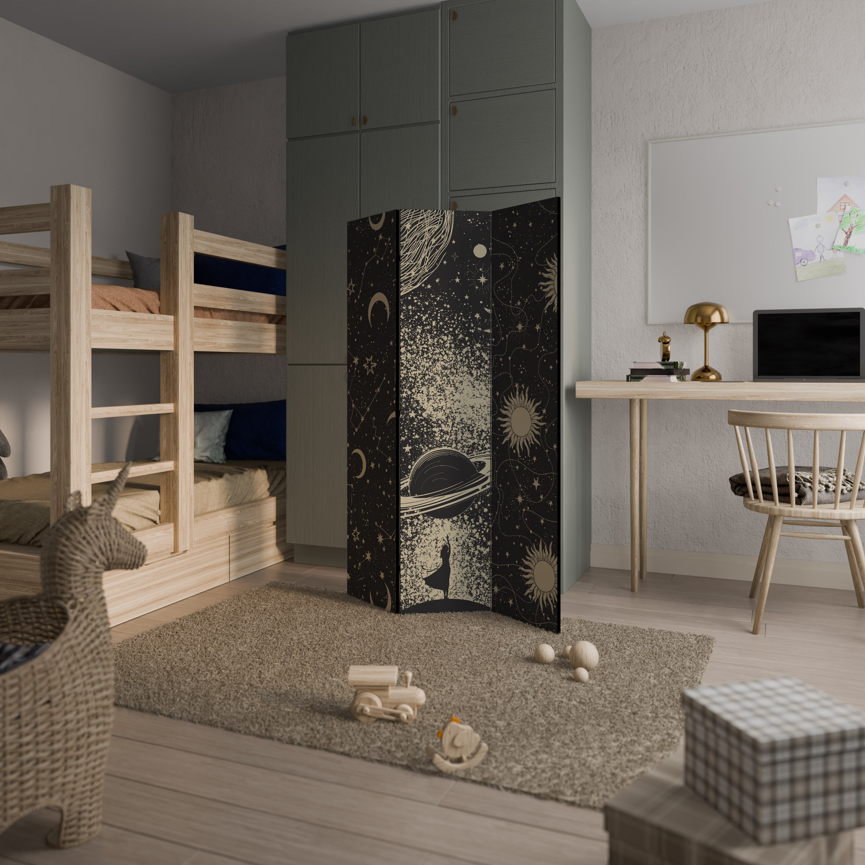 BRILLIANT UNIVERSE Dekorativer 3-teiliger Raumteiler