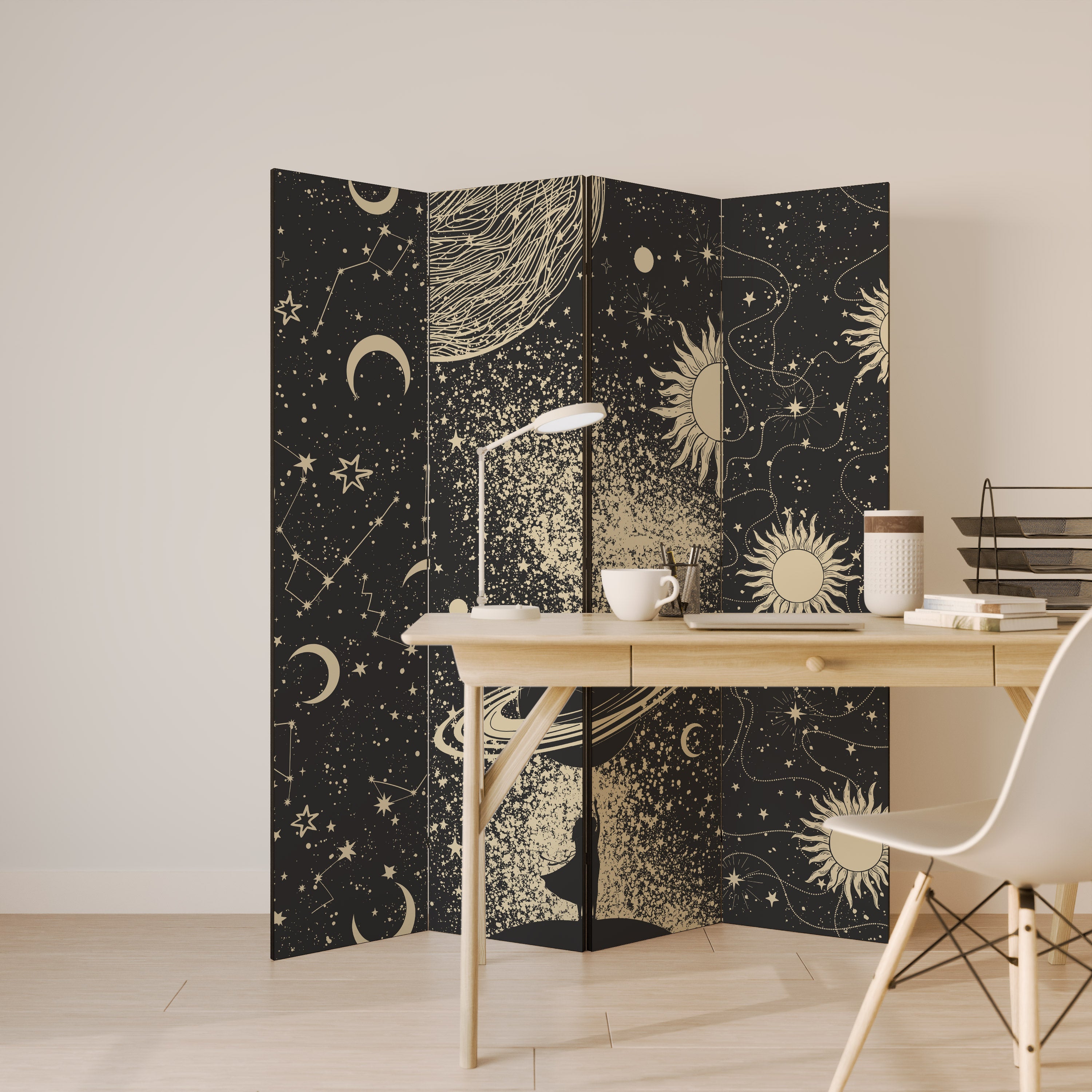 BRILLIANT UNIVERSE 4-Panel Room Divider